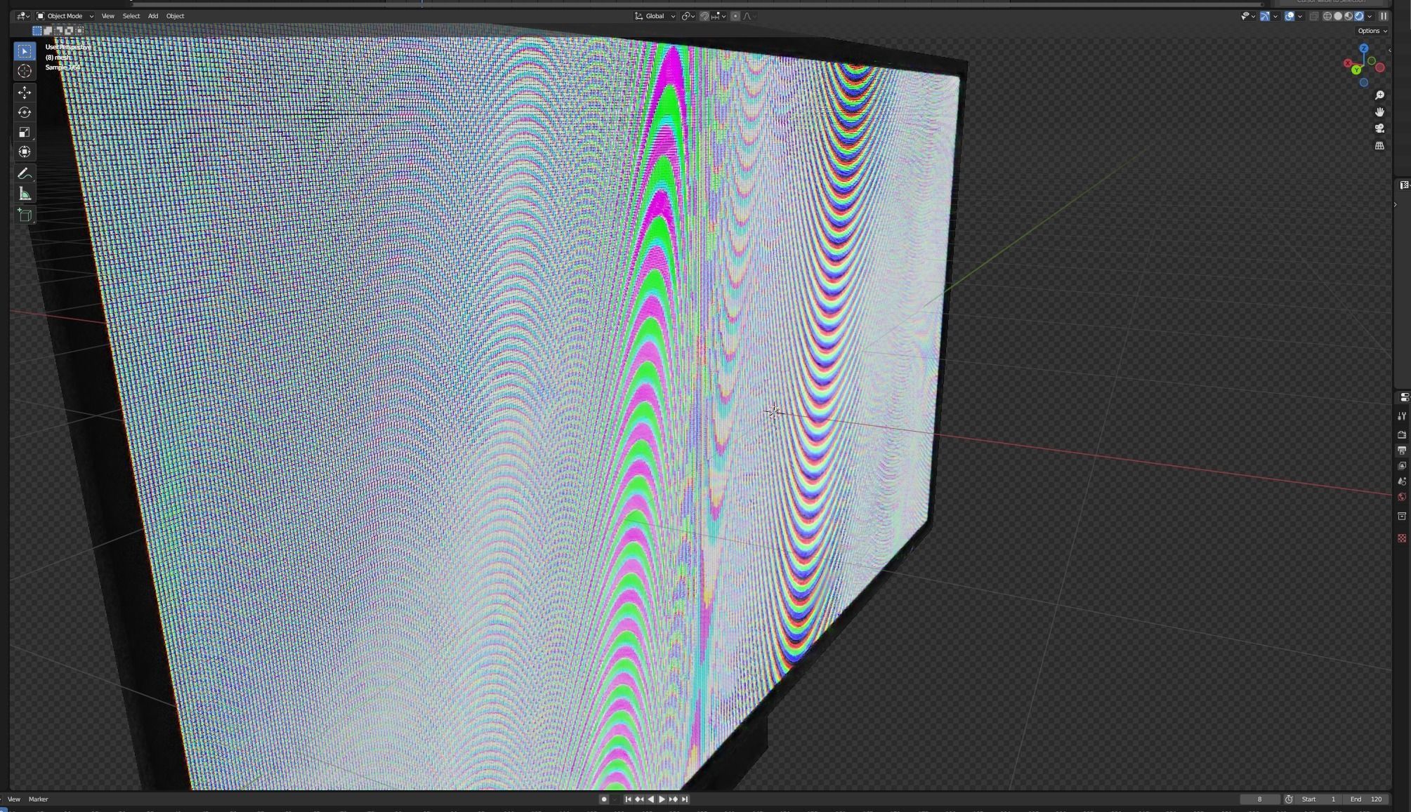 Procedural LCD Shader Material With Moire Effect 3D model_2