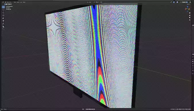 Procedural LCD Shader Material With Moire Effect 3D model