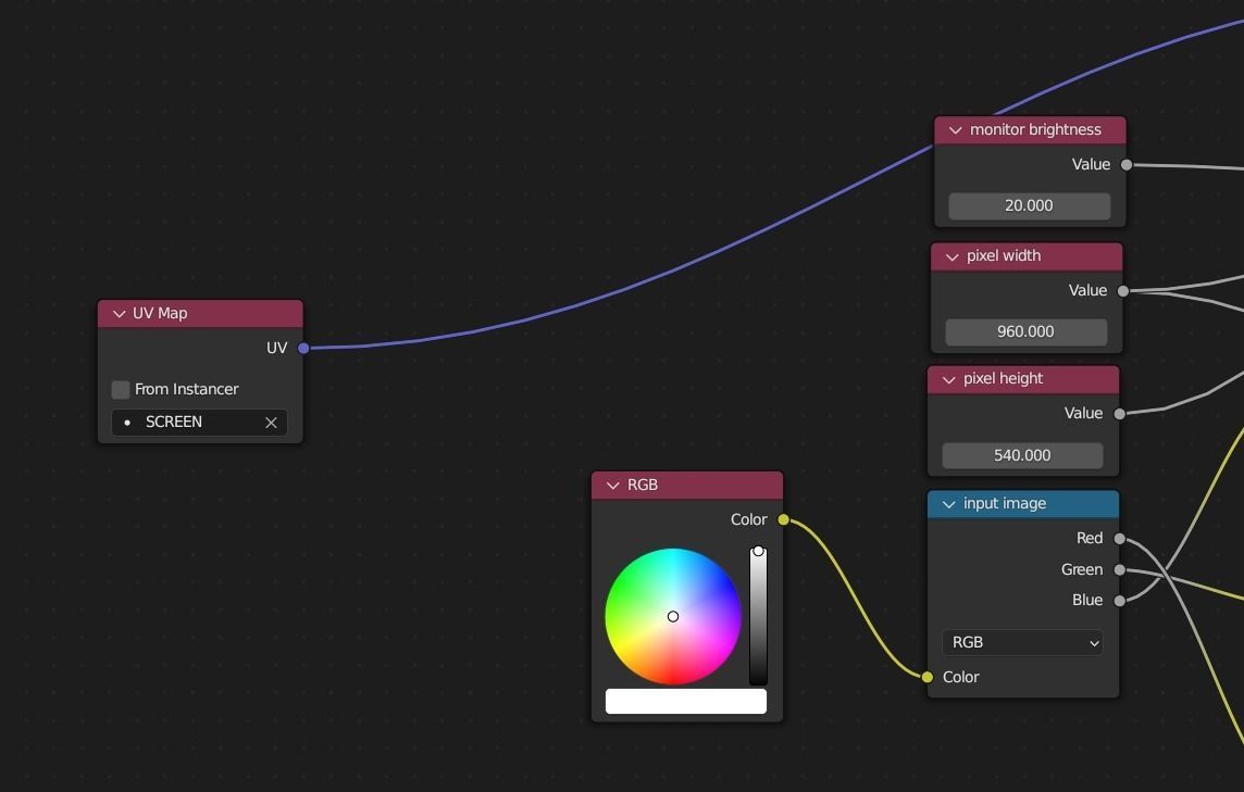 Procedural LCD Shader Material With Moire Effect 3D model_5
