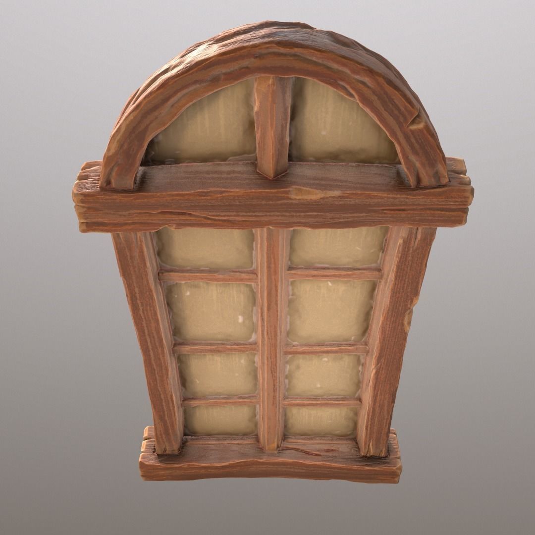 Stylised Window  Low-poly 3D model_3