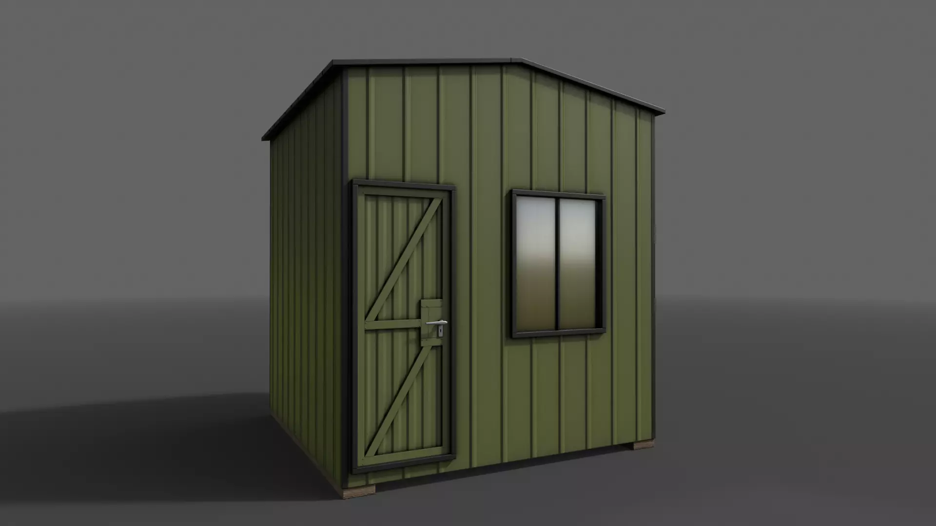 PBR Shed House A V1 Low-poly 3D model_0