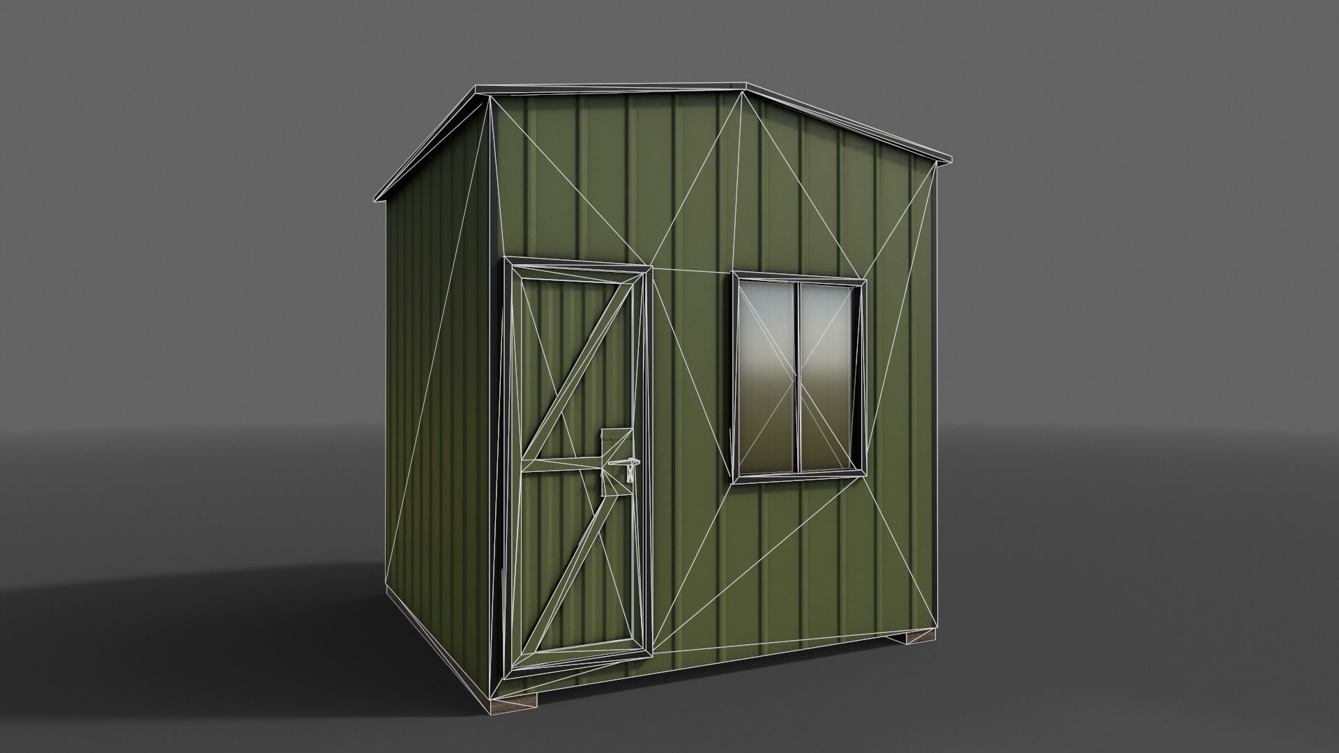 PBR Shed House A V1 Low-poly 3D model_14