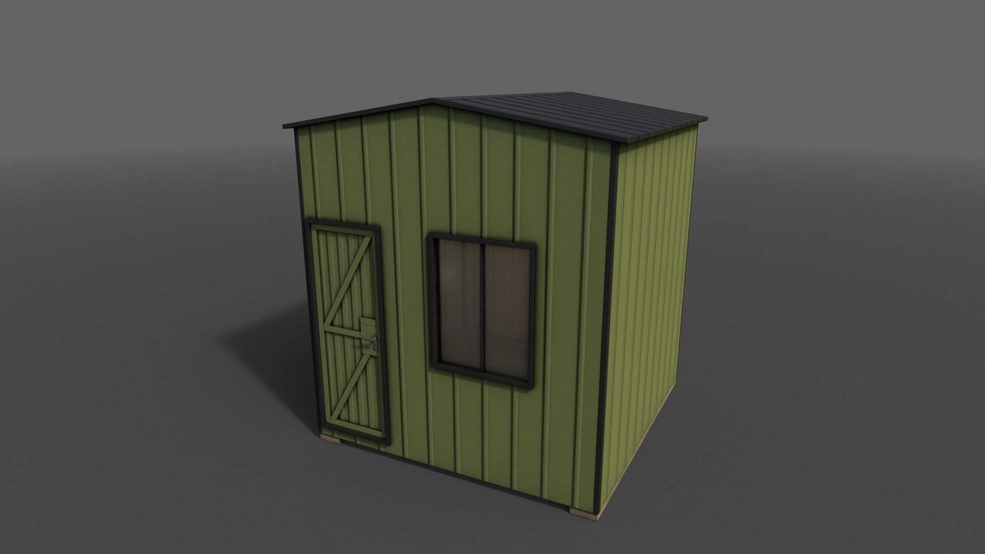 PBR Shed House A V1 Low-poly 3D model_3