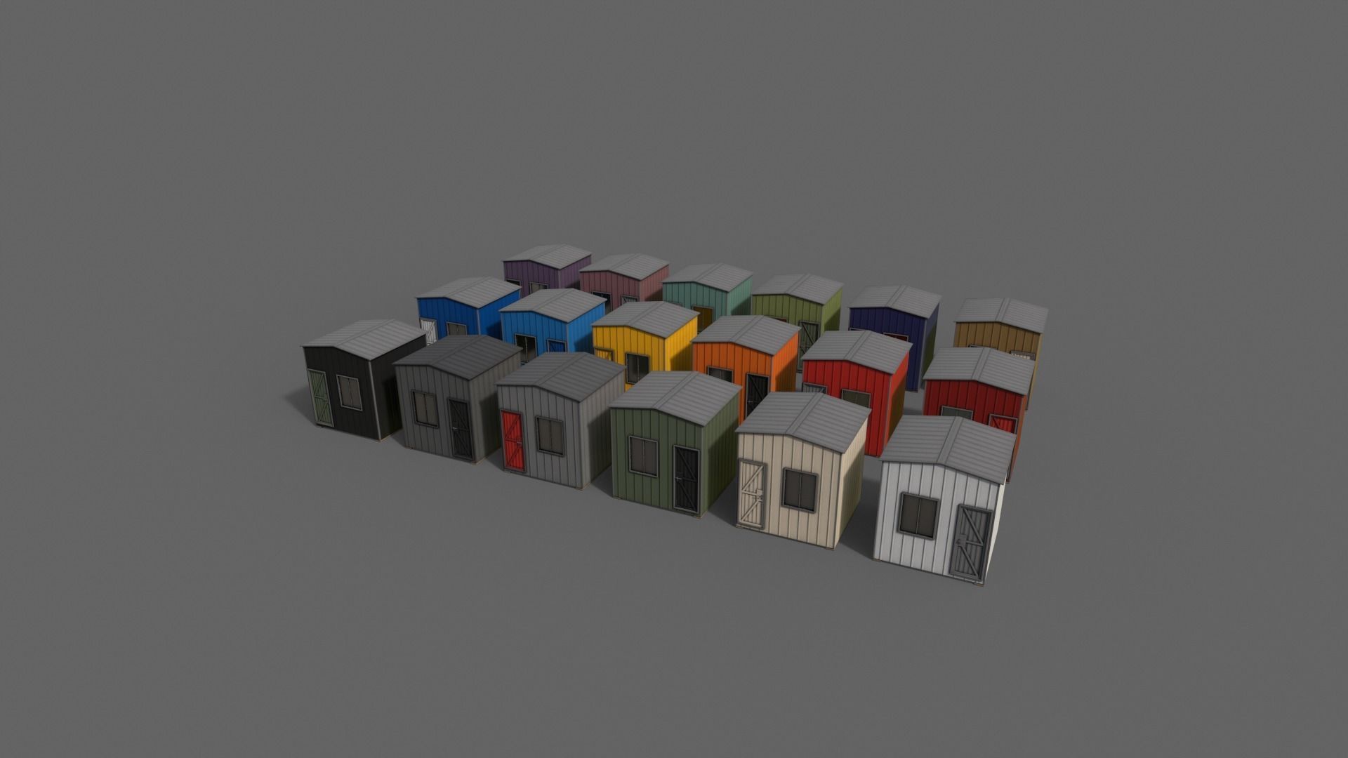 PBR Shed House A V1 Low-poly 3D model_11