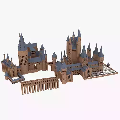 Magic Castle in Wizarding world 3D model