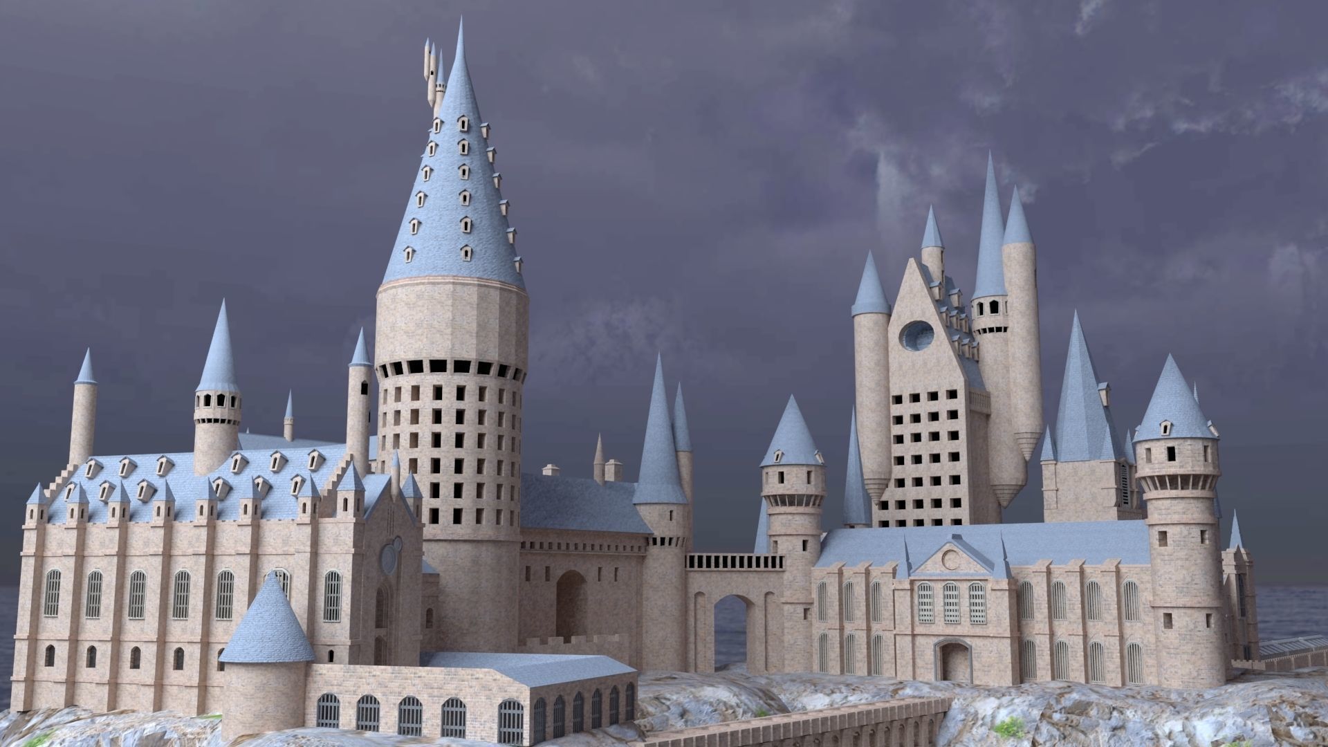 Magic Castle in Wizarding world 3D model 3D model_3