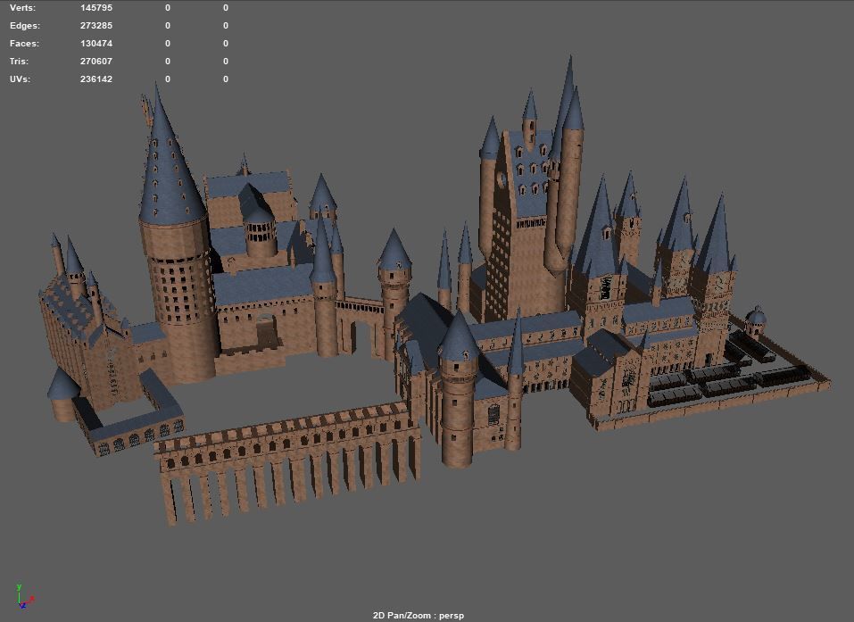 Magic Castle in Wizarding world 3D model 3D model_7