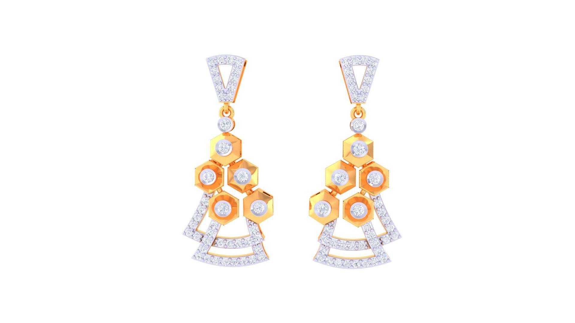 Ring Bangle Earring Pendant Set 3dm STL OBJ FBX Renders Details 3D print model_9