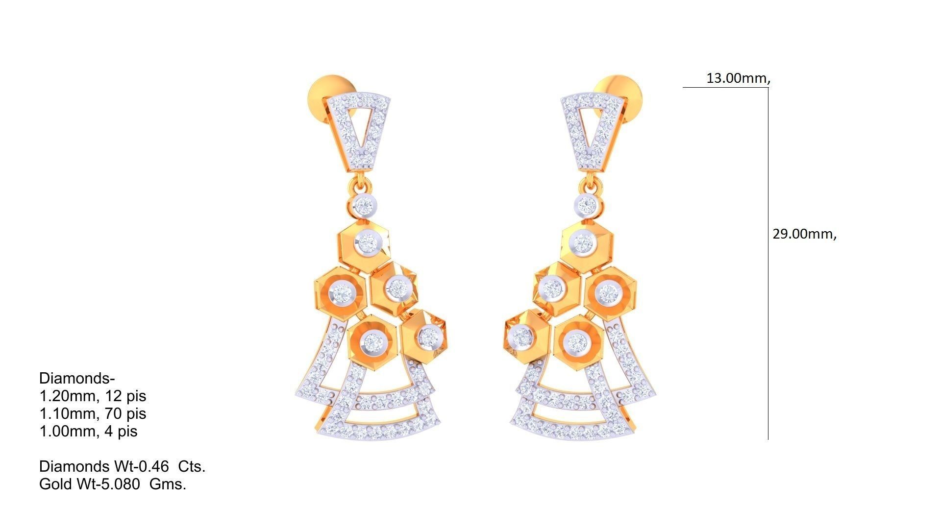 Ring Bangle Earring Pendant Set 3dm STL OBJ FBX Renders Details 3D print model_7