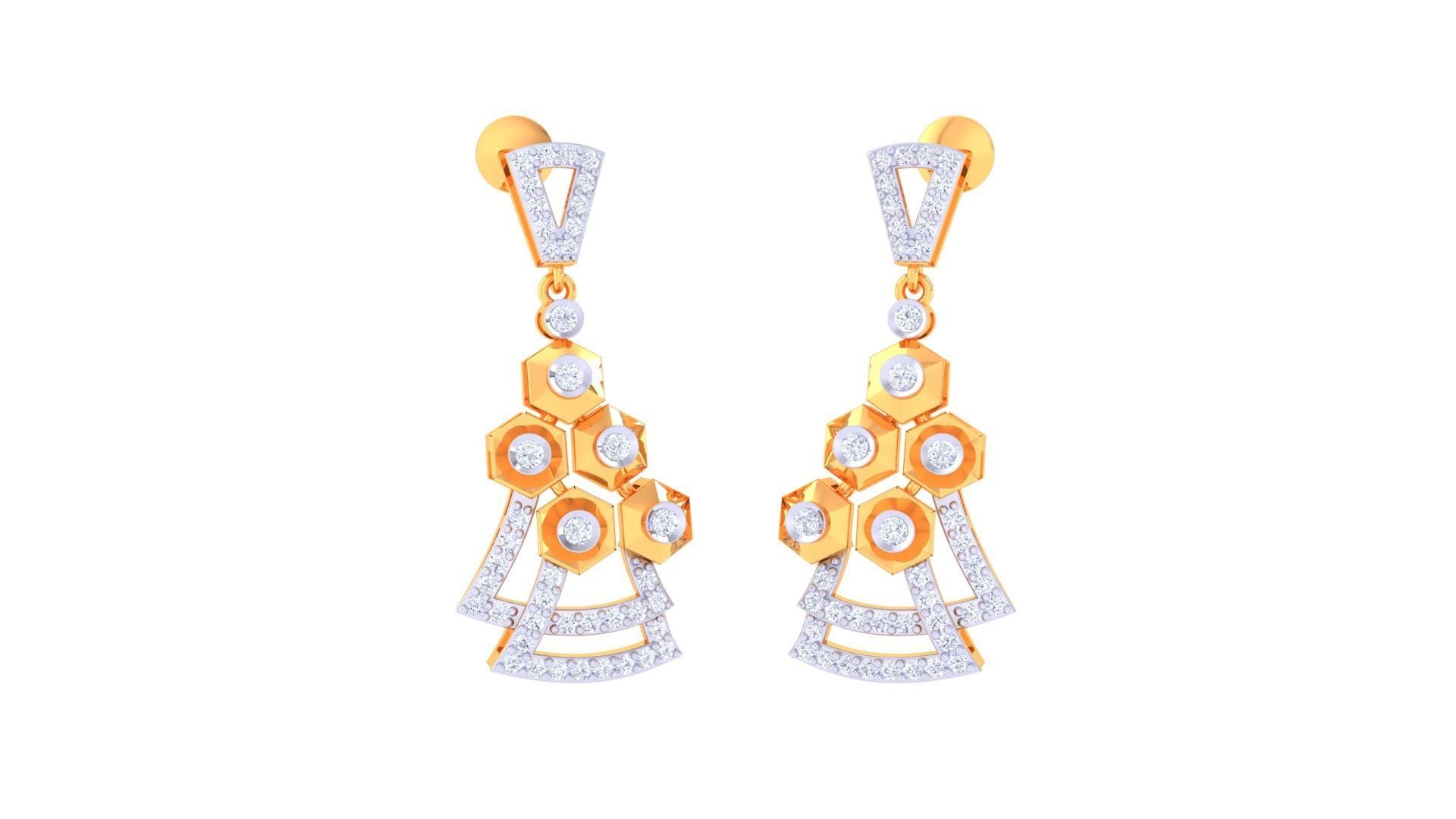 Ring Bangle Earring Pendant Set 3dm STL OBJ FBX Renders Details 3D print model_8