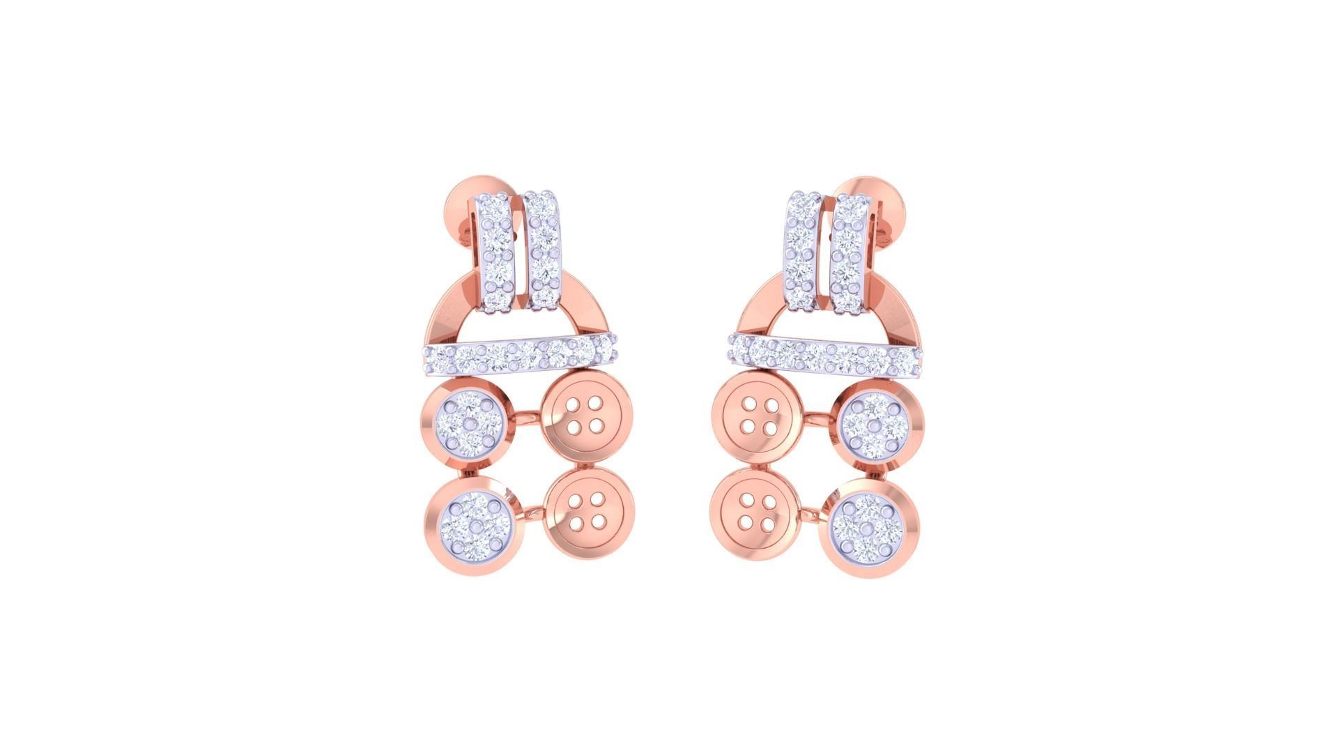 Ring Bangle Earring Pendant Set 3dm STL OBJ FBX Renders Details 3D print model_6