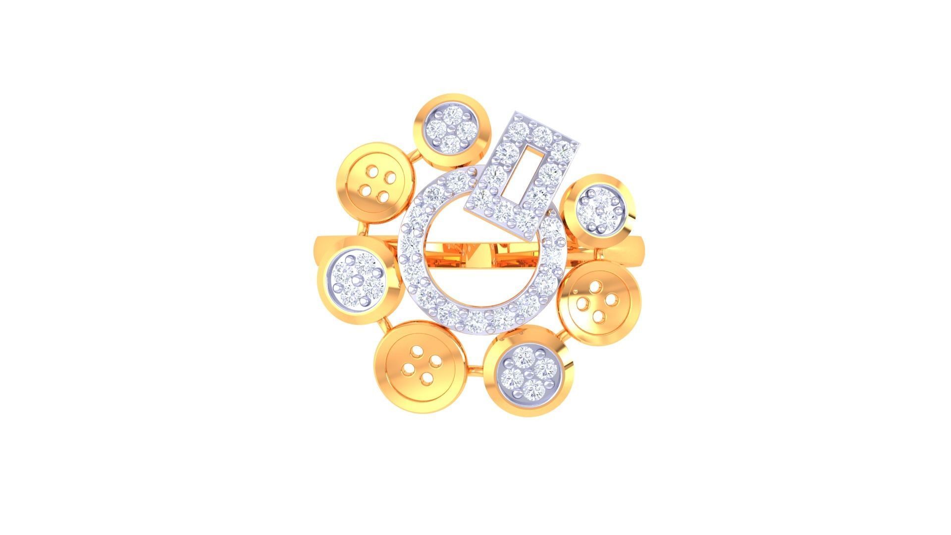 Ring Bangle Earring Pendant Set 3dm STL OBJ FBX Renders Details 3D print model_19