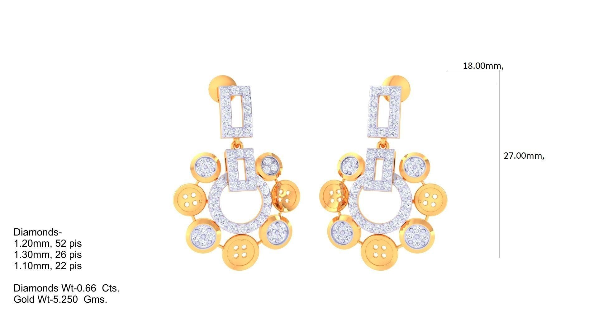 Ring Bangle Earring Pendant Set 3dm STL OBJ FBX Renders Details 3D print model_7