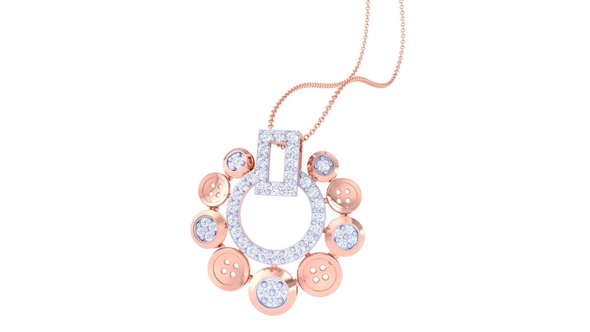 Ring Bangle Earring Pendant Set 3dm STL OBJ FBX Renders Details 3D print model_11