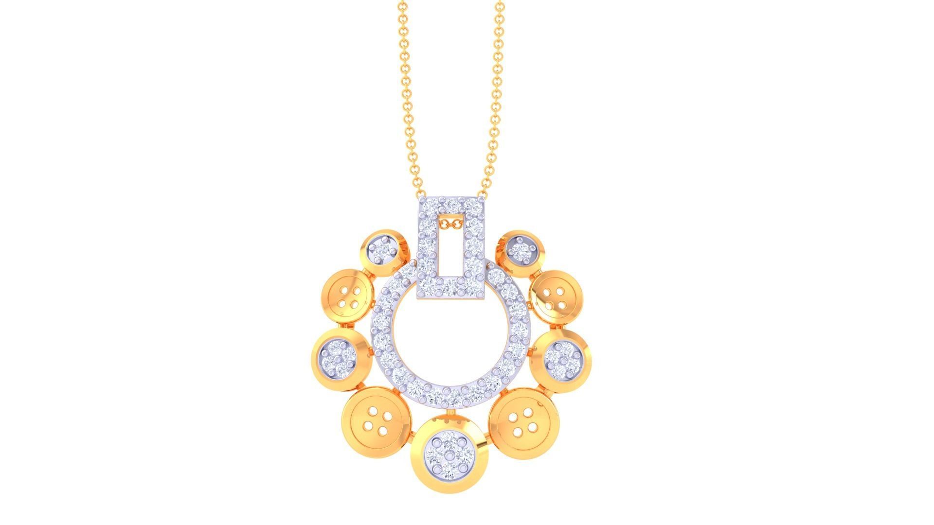 Ring Bangle Earring Pendant Set 3dm STL OBJ FBX Renders Details 3D print model_14