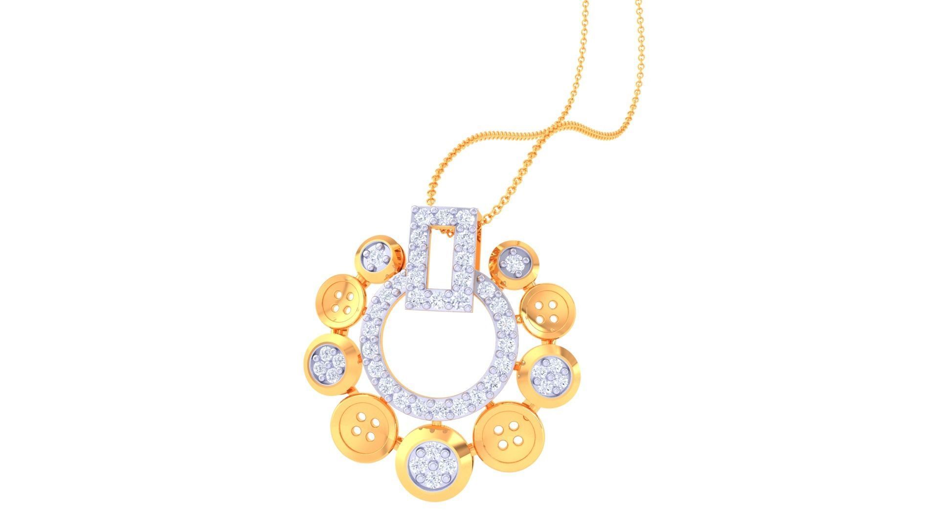 Ring Bangle Earring Pendant Set 3dm STL OBJ FBX Renders Details 3D print model_13