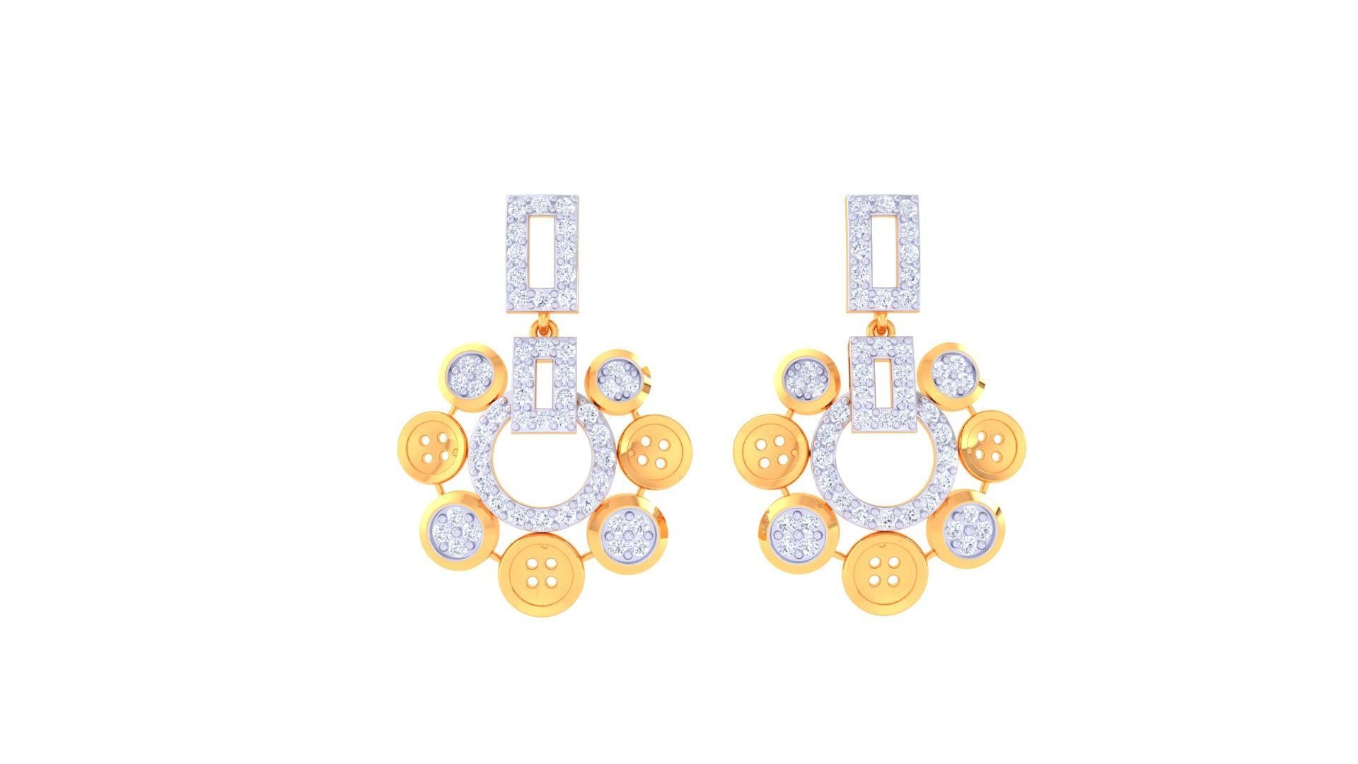 Ring Bangle Earring Pendant Set 3dm STL OBJ FBX Renders Details 3D print model_9