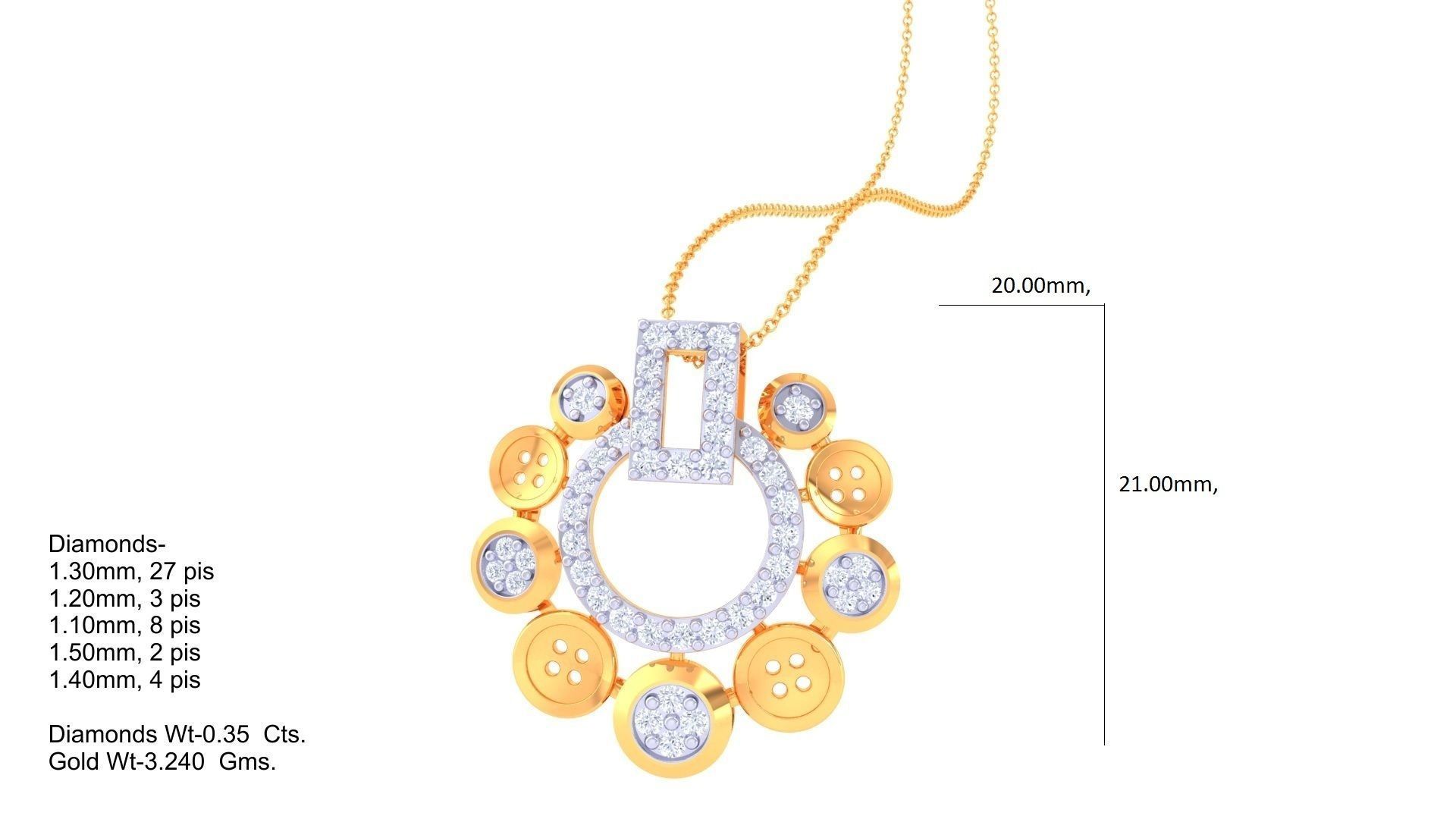 Ring Bangle Earring Pendant Set 3dm STL OBJ FBX Renders Details 3D print model_12