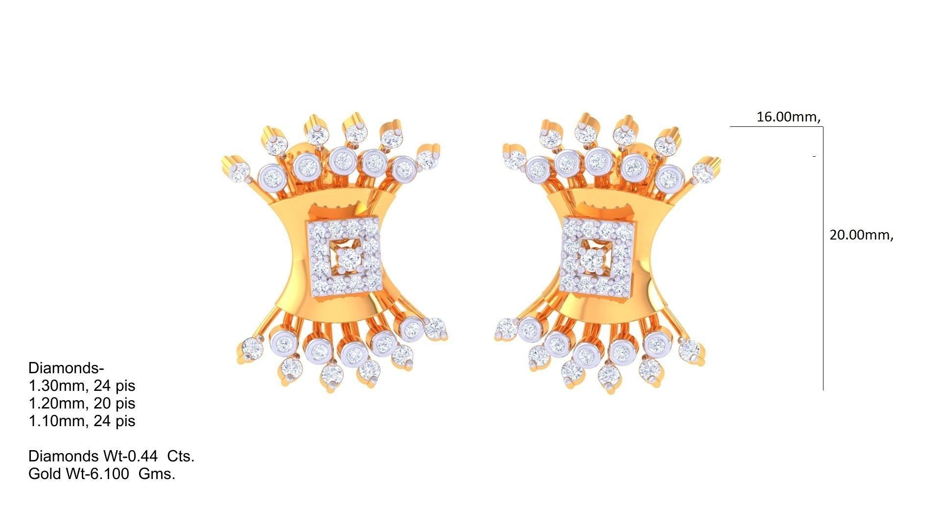 Ring Bangle Earring Pendant Set 3dm STL OBJ FBX Renders Details 3D print model_7