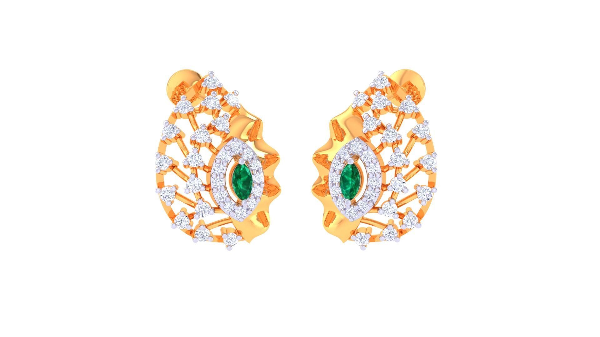 Ring Bangle Earring Pendant Set 3dm STL OBJ FBX Renders Details 3D print model_8