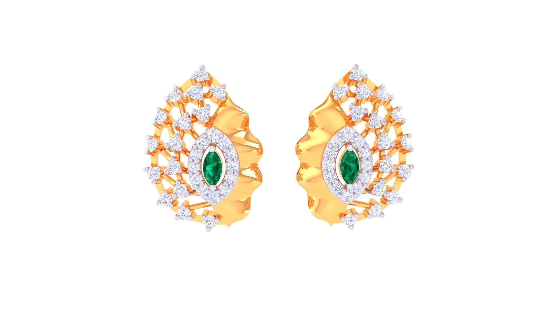 Ring Bangle Earring Pendant Set 3dm STL OBJ FBX Renders Details 3D print model_9