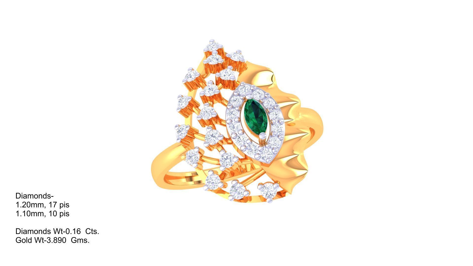 Ring Bangle Earring Pendant Set 3dm STL OBJ FBX Renders Details 3D print model_16