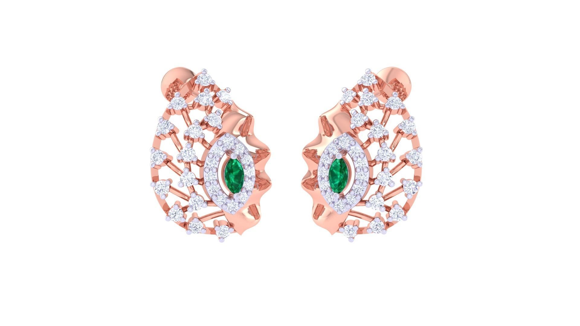 Ring Bangle Earring Pendant Set 3dm STL OBJ FBX Renders Details 3D print model_6