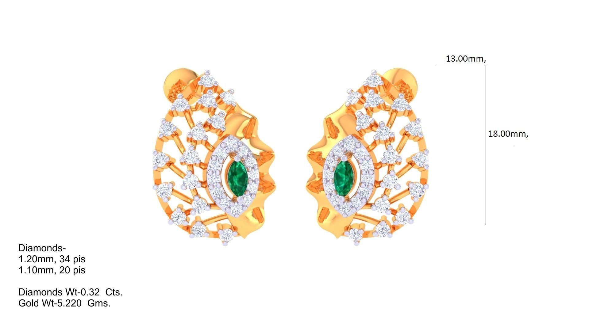 Ring Bangle Earring Pendant Set 3dm STL OBJ FBX Renders Details 3D print model_7