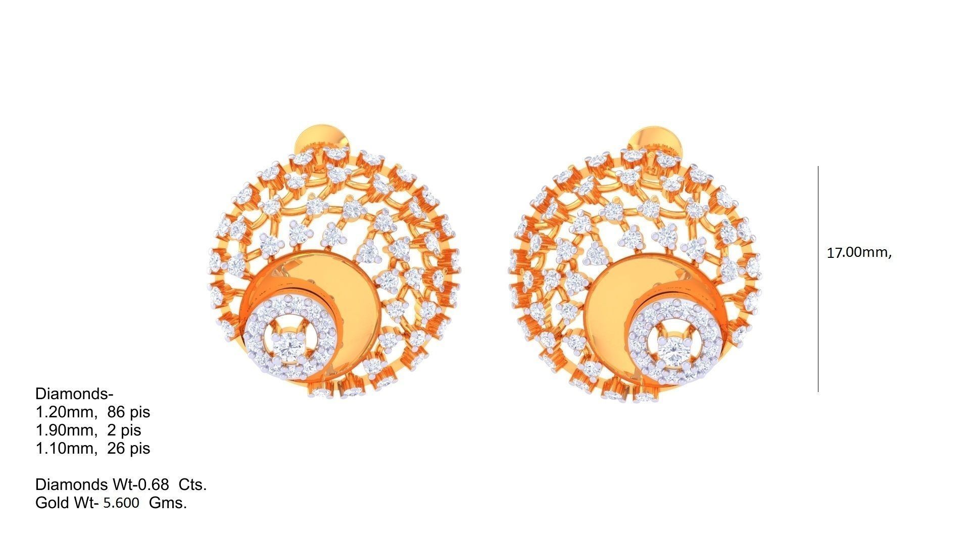 Ring Bangle Earring Pendant Set 3dm STL OBJ FBX Renders Details 3D print model_7