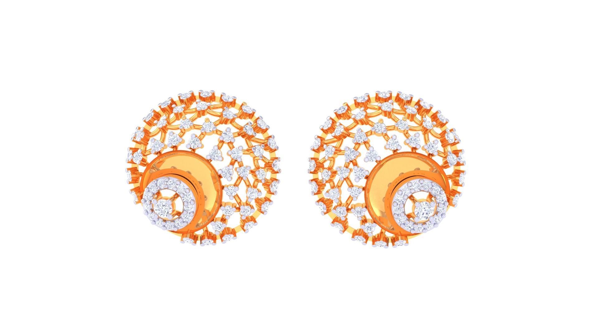 Ring Bangle Earring Pendant Set 3dm STL OBJ FBX Renders Details 3D print model_9