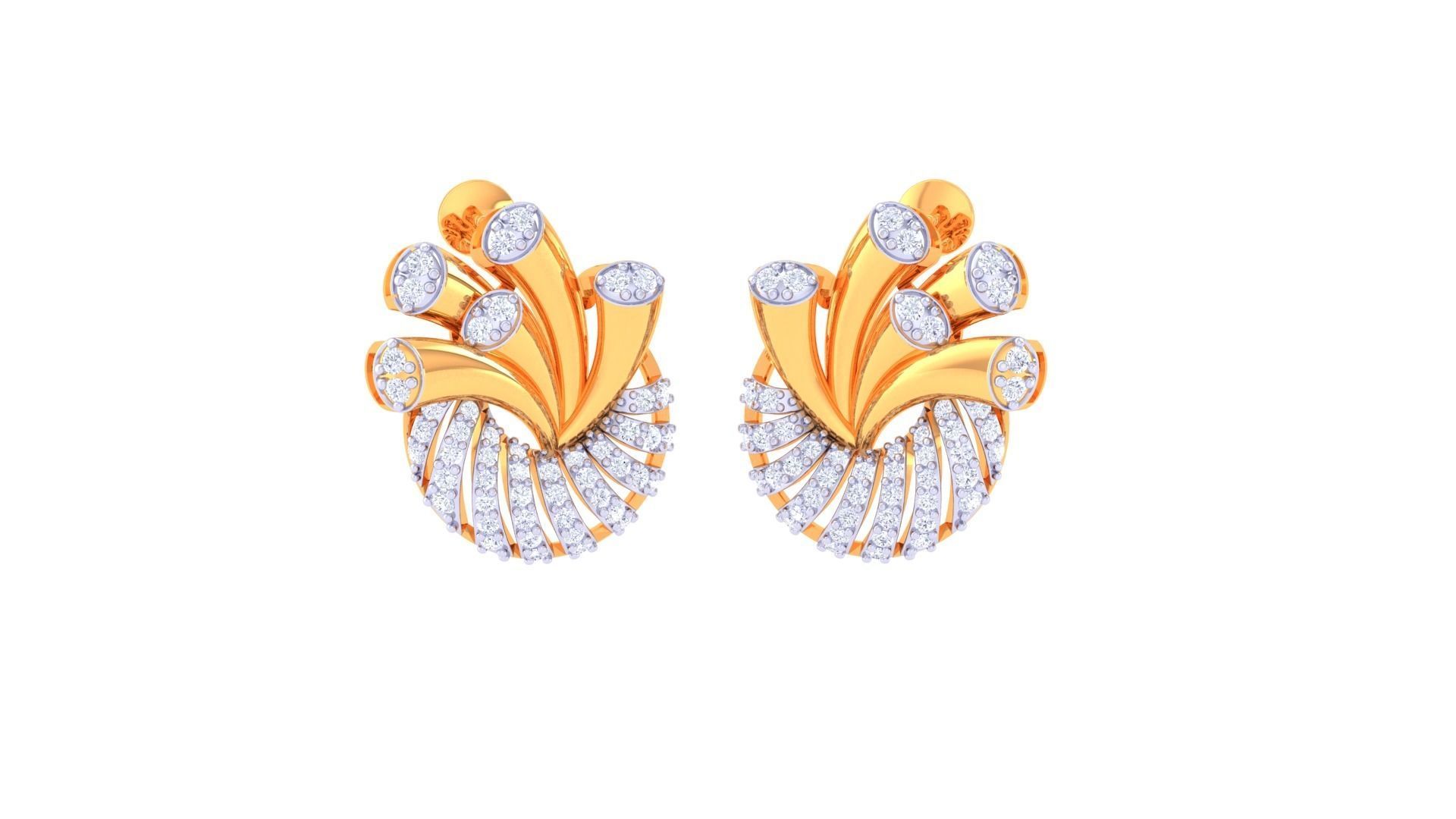 Ring Bangle Earring Pendant Set 3dm STL OBJ FBX Renders Details 3D print model_8