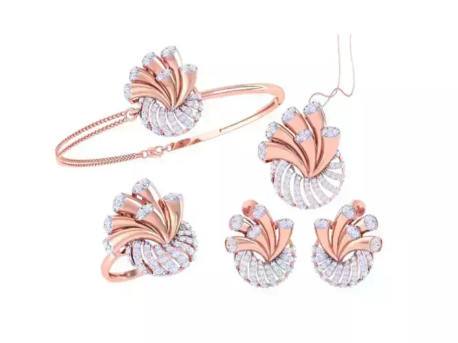 Ring Bangle Earring Pendant Set 3dm STL OBJ FBX Renders Details 3D print model Ring Bangle Earring Pendant Set 3dm STL OBJ FBX Renders Details 3D print model