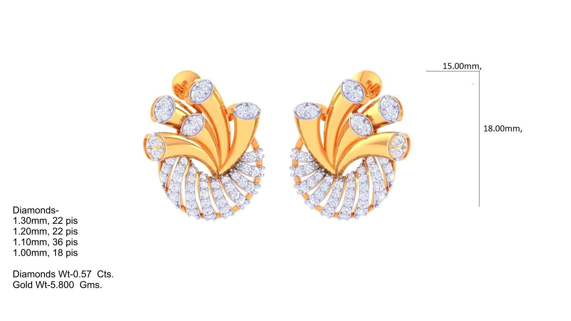 Ring Bangle Earring Pendant Set 3dm STL OBJ FBX Renders Details 3D print model_7