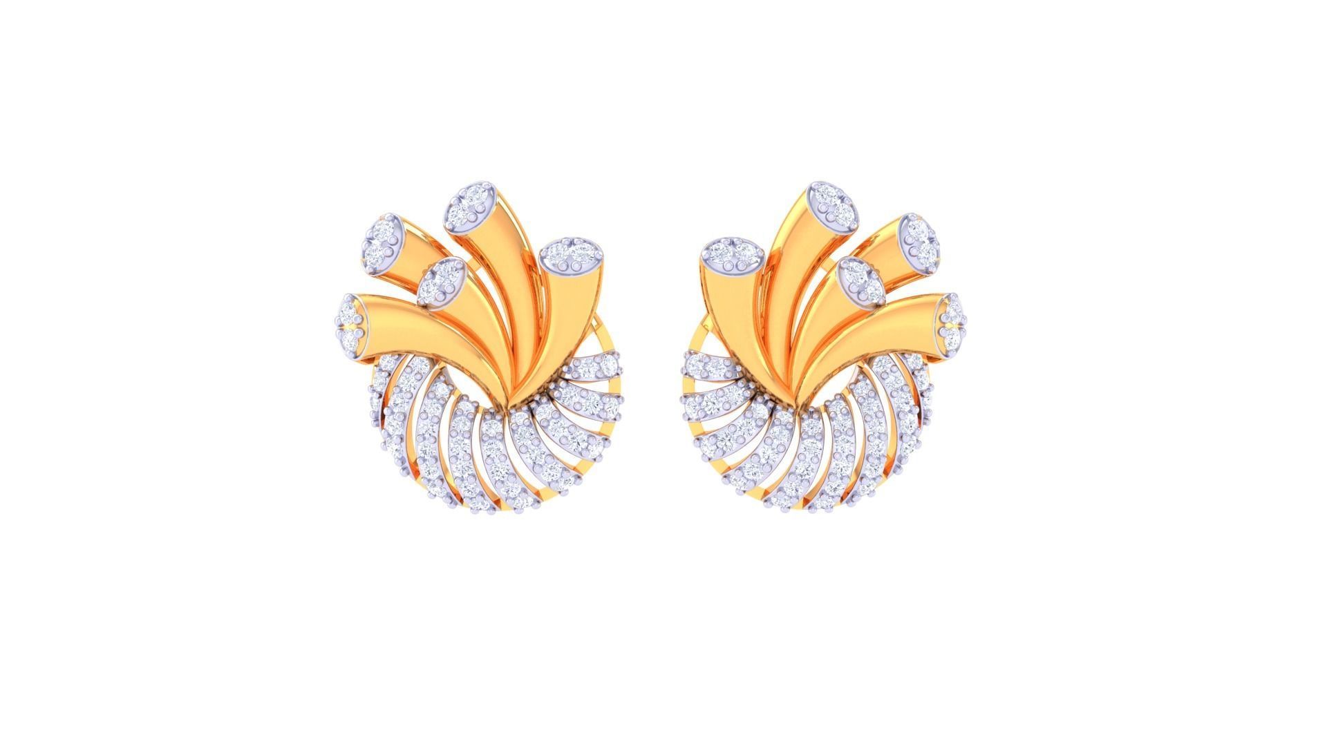 Ring Bangle Earring Pendant Set 3dm STL OBJ FBX Renders Details 3D print model_9