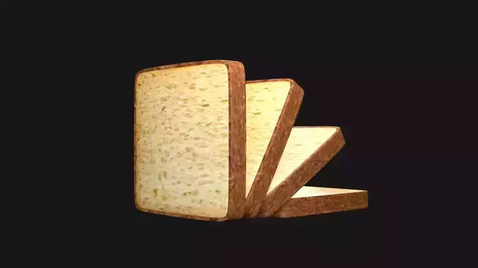 Bread 3D Model slices