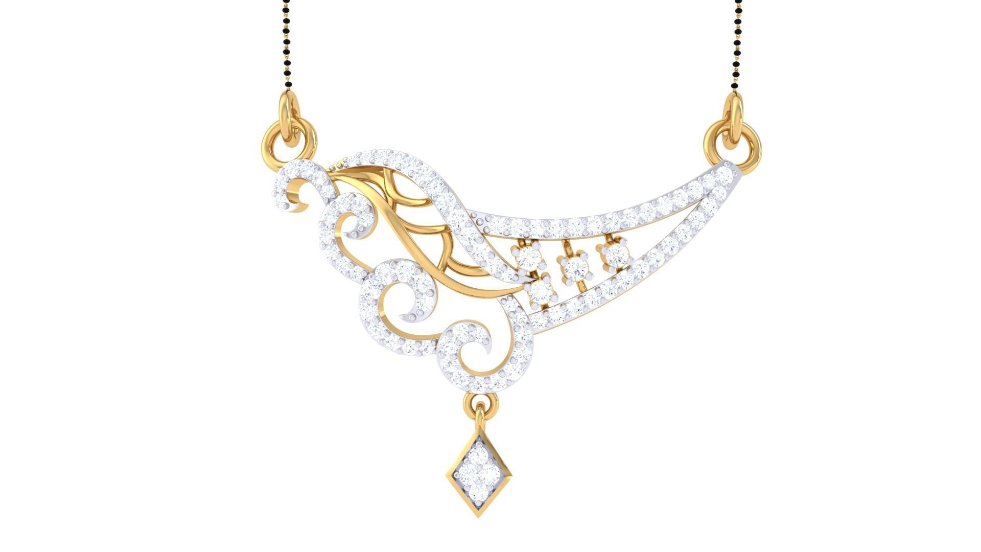 Earring Necklace Set 3dm STL OBJ FBX Renders Details 3D print model_7