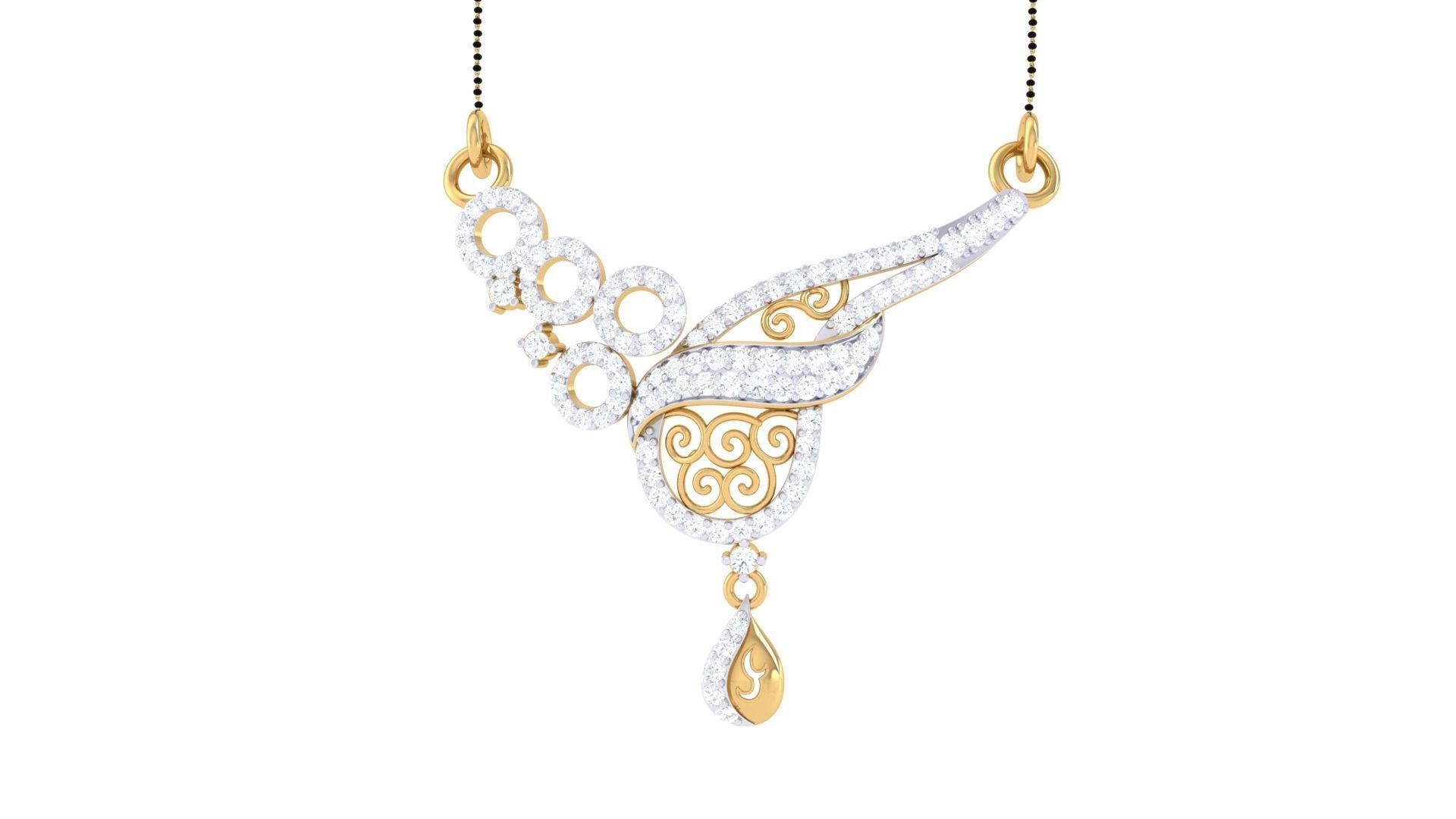 Earring Necklace Set 3dm STL OBJ FBX Renders Details 3D print model_9