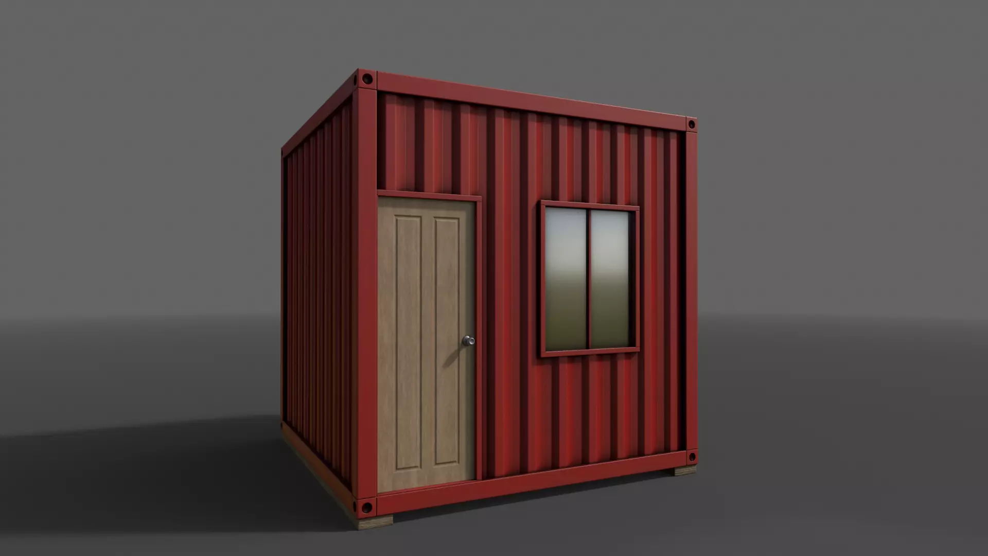 PBR Container House BA V1 Low-poly 3D model