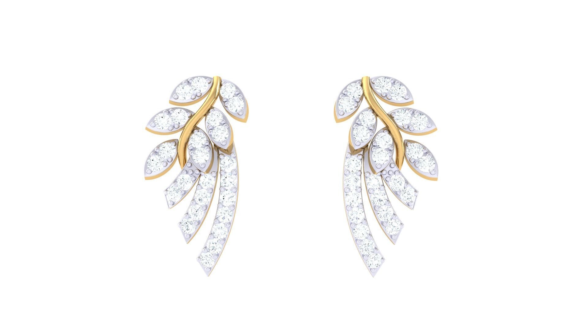 Earring Necklace Set 3dm STL OBJ FBX Renders Details 3D print model_4