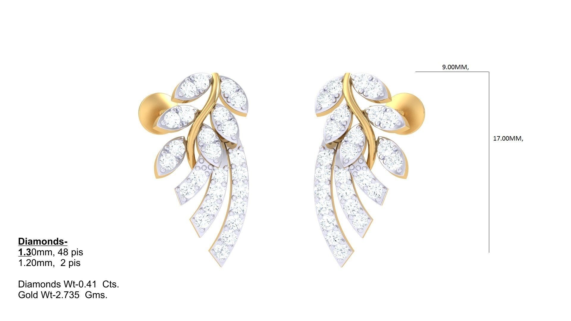 Earring Necklace Set 3dm STL OBJ FBX Renders Details 3D print model_2