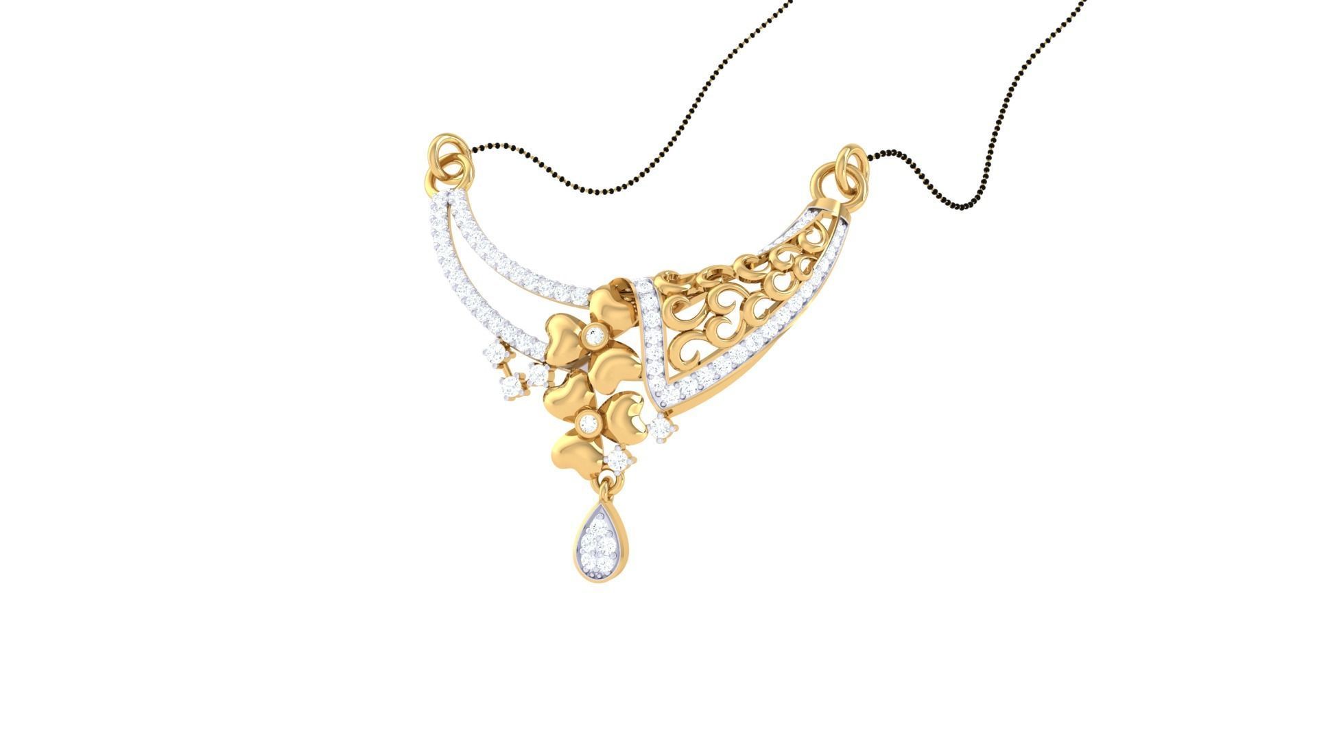 Earring Necklace Set 3dm STL OBJ FBX Renders Details 3D print model_10