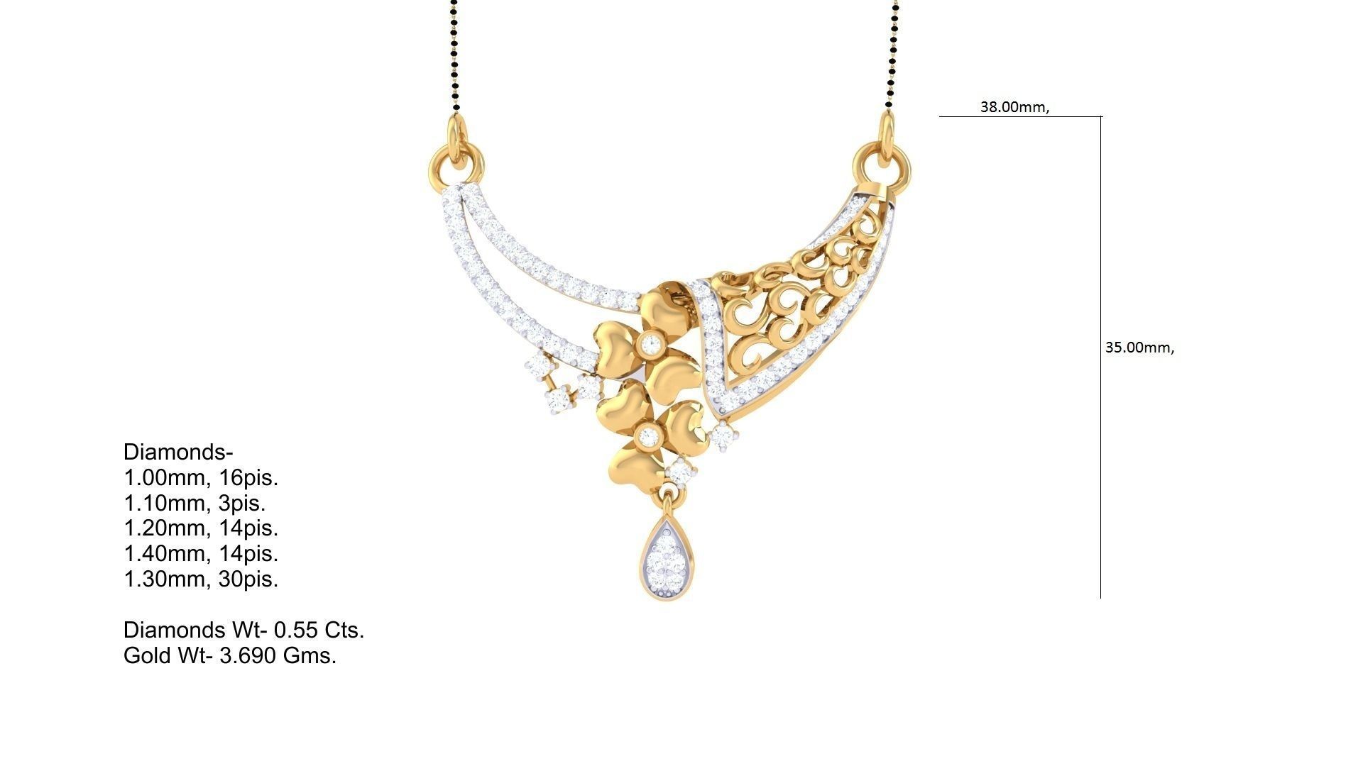 Earring Necklace Set 3dm STL OBJ FBX Renders Details 3D print model_7