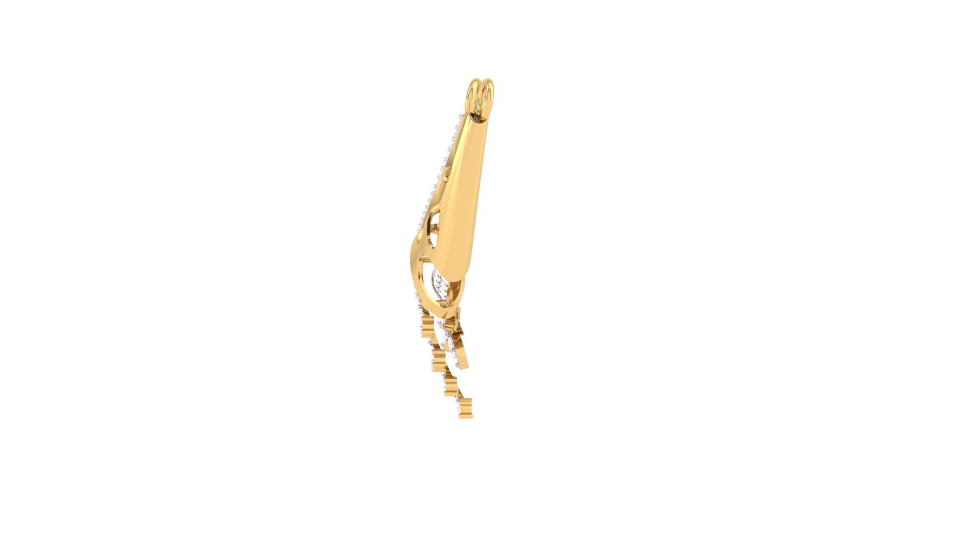 Earring Necklace Set 3dm STL OBJ FBX Renders Details 3D print model_8