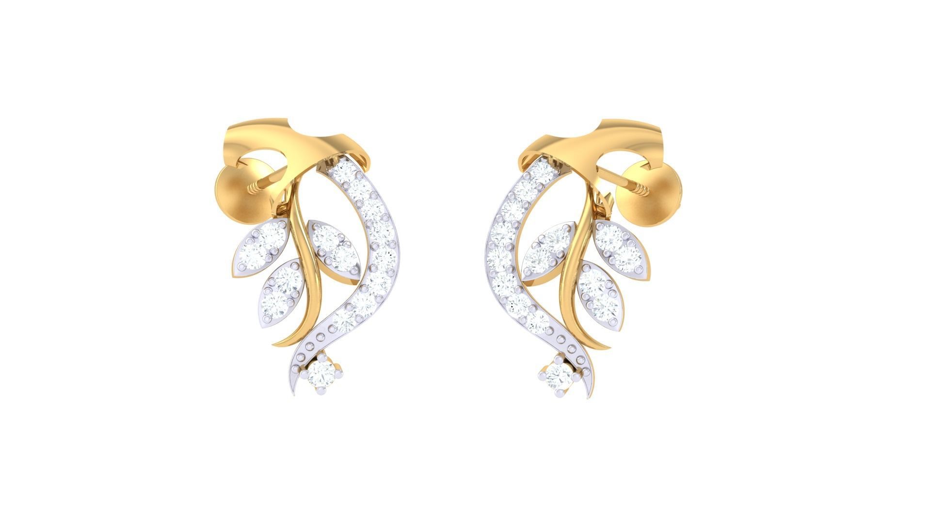 Earring Necklace Set 3dm STL OBJ FBX Renders Details 3D print model_5