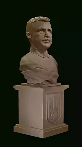Volodymyr Zelensky bust 3D print model