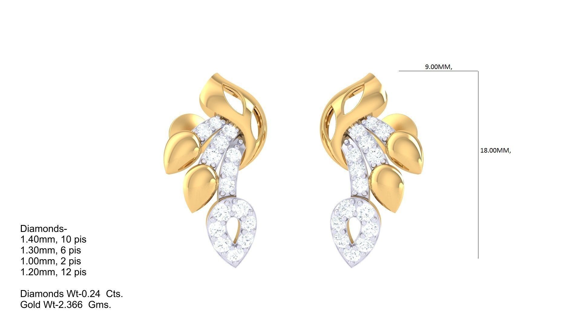 Earring Necklace Set 3dm STL OBJ FBX Renders Details 3D print model_2