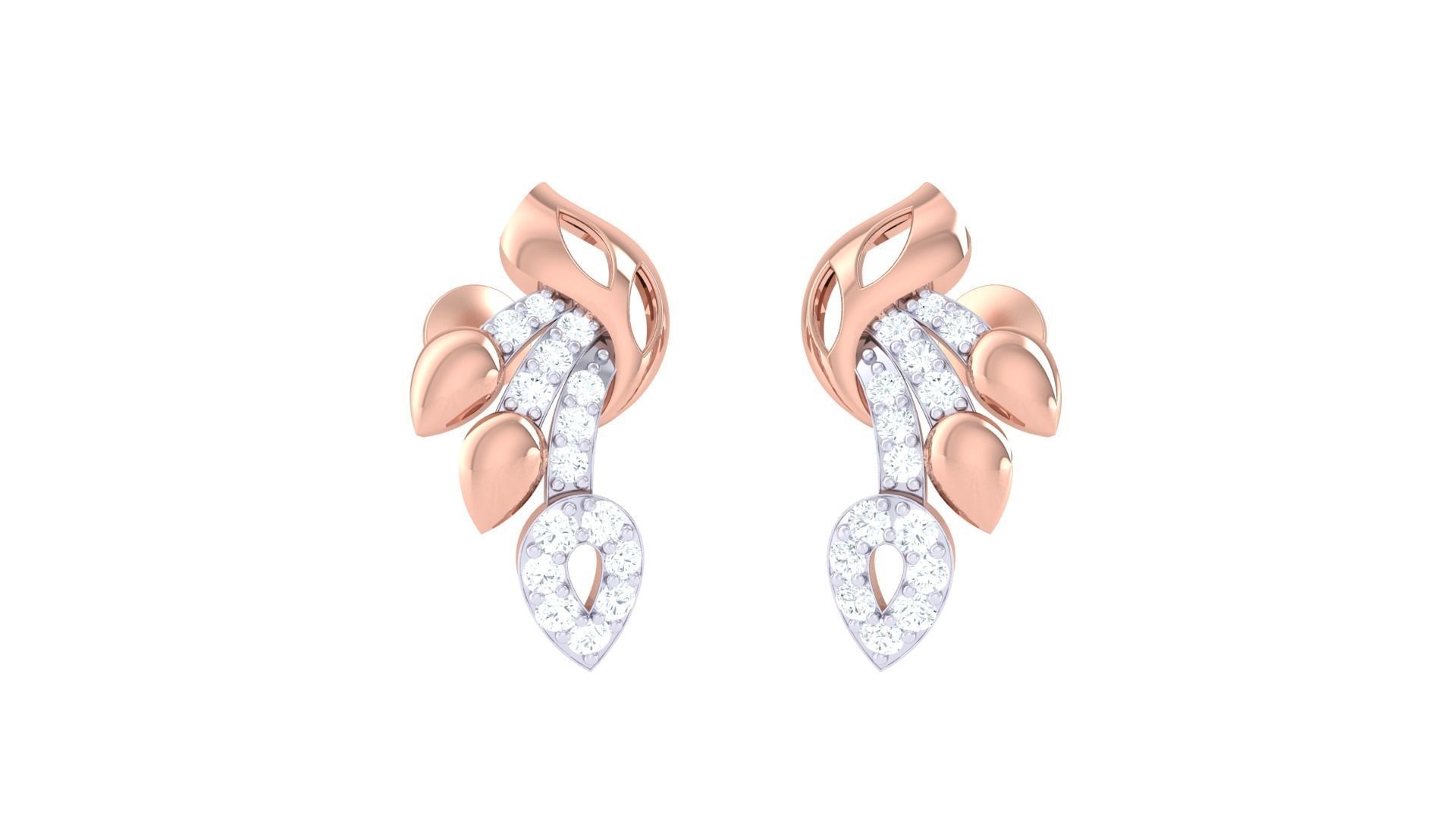 Earring Necklace Set 3dm STL OBJ FBX Renders Details 3D print model_1