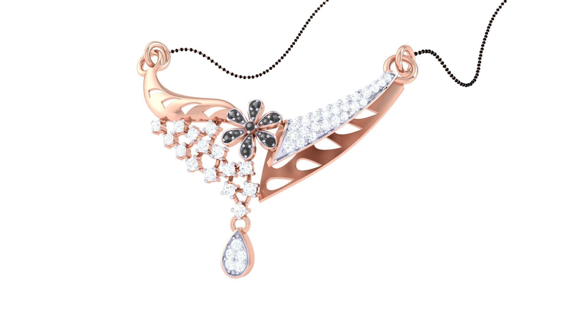 Earring Necklace Set 3dm STL OBJ FBX Renders Details 3D print model_7