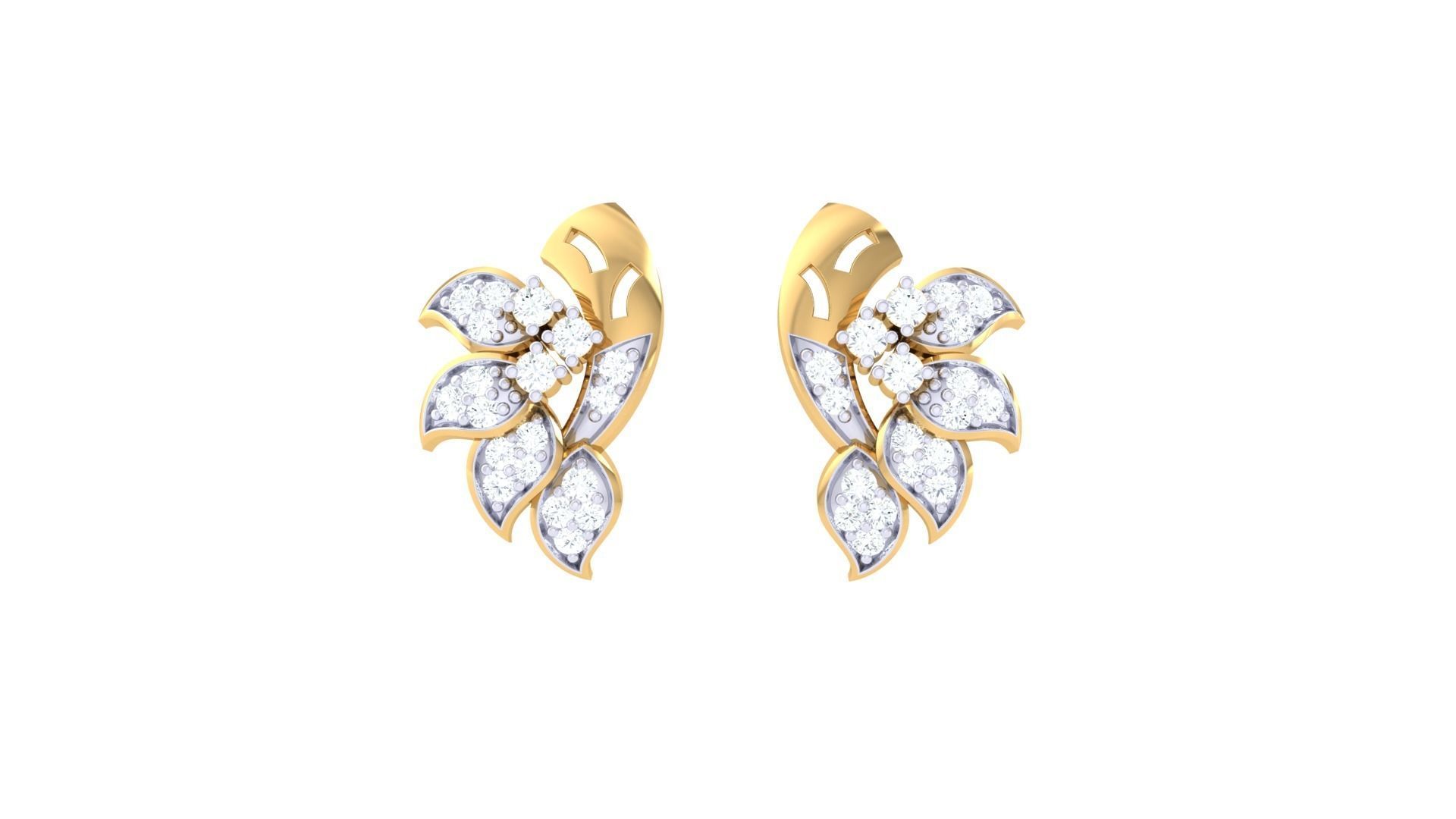 Earring Necklace Set 3dm STL OBJ FBX Renders Details 3D print model_4