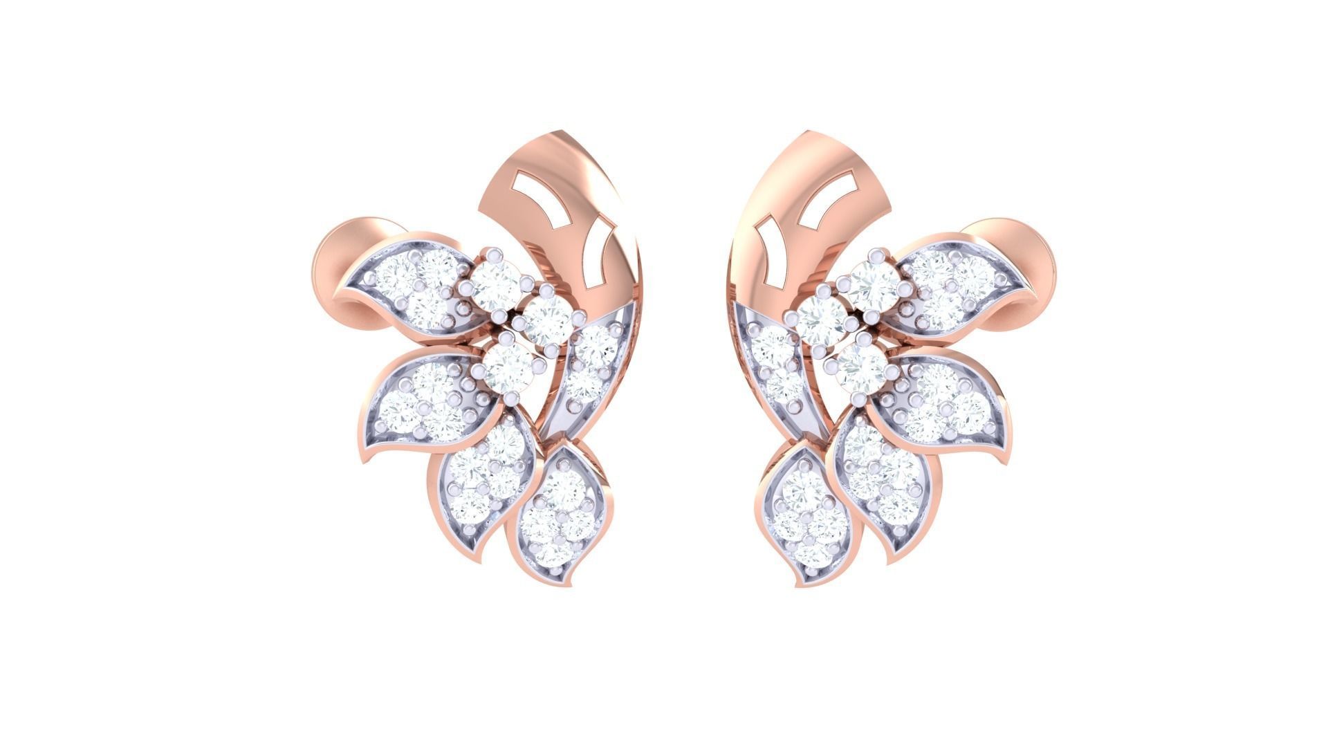 Earring Necklace Set 3dm STL OBJ FBX Renders Details 3D print model_1